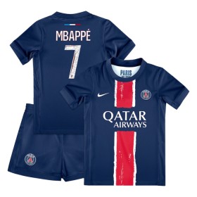 Virallinen pelipaita Paris Saint-Germain Mbappé 7 Koti 2024-25 Lyhythihainen - Lasten ( + Lyhyet housut )